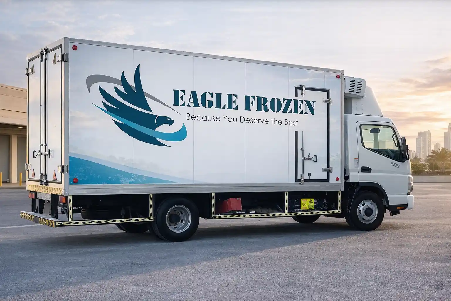 Eagle Frozen Transport freezer truck rental UAE — heavy duty frozen cargo transport all emirates