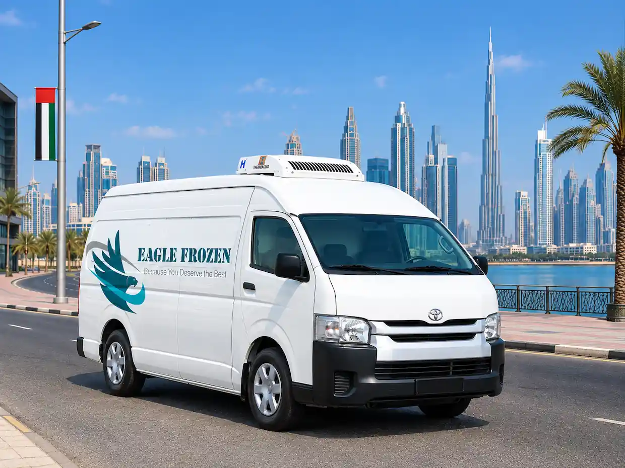 Eagle Frozen Transport chiller van rental Dubai UAE — temperature controlled 0°C to +8°C