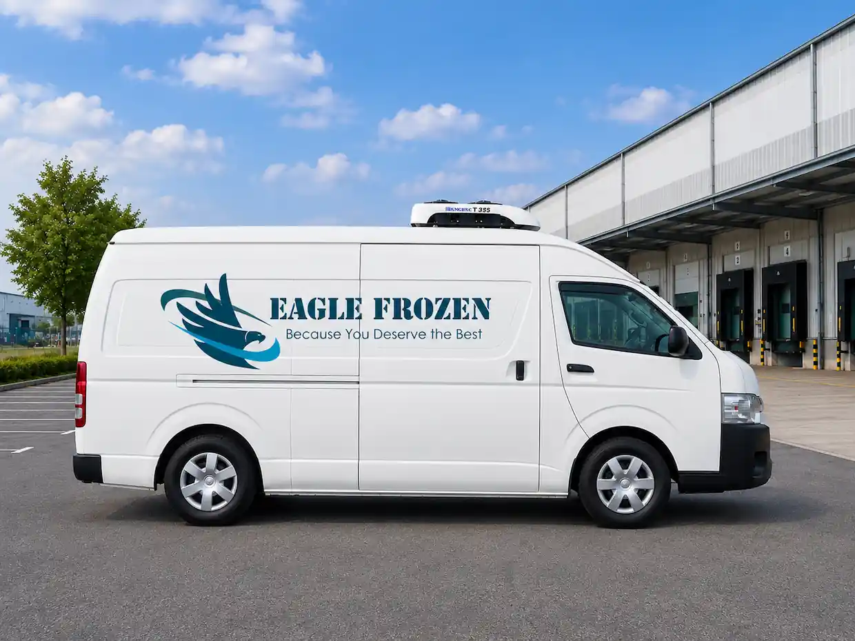 Eagle Frozen Transport LLC team and refrigerated vehicle fleet — trusted chiller van rental and freezer van rental provider in Dubai UAE since 2006